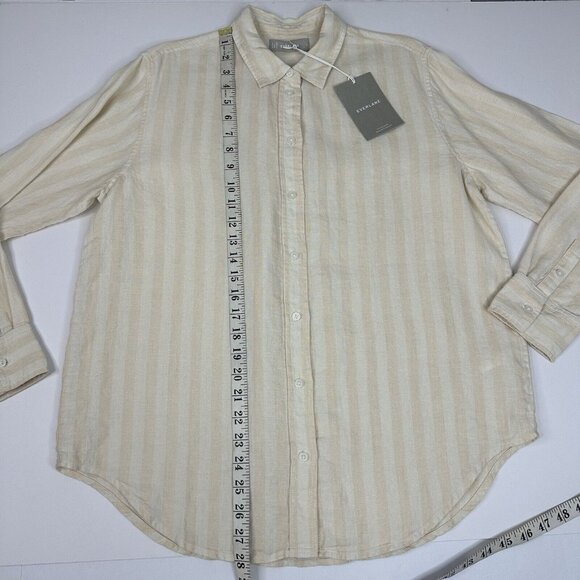 Everlane Women's NWT Brazilian Sand Canvas The Linen Relaxed Career Shirt 6/C44 - Picture 12 of 15